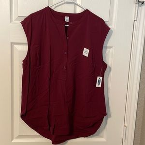 Tunic top, burgundy